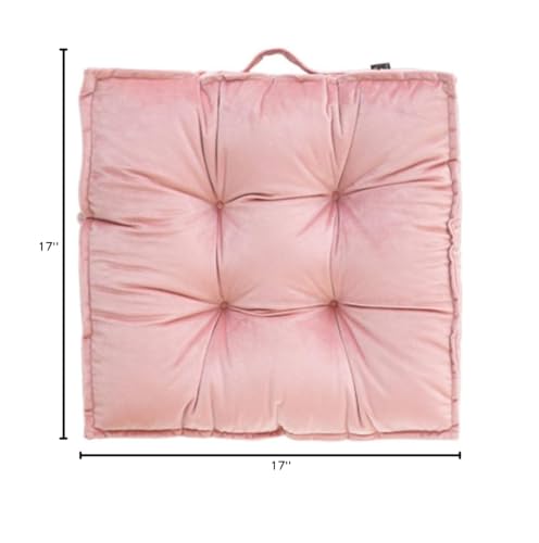 WJXBoos Thick Large Floor Cushion,with Carrying Handle Portable Tatami Square Seat Cushion Floor Pillow Meditation Worship Buddha Yoga C 4343cm(1717inch)