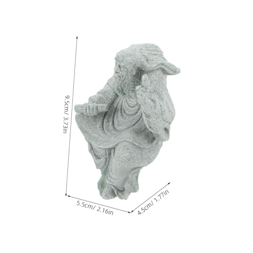 BESPORTBLE Zen Garden Buddha Figurine for Bonsai Decoration Serene Stone Sculpture for Desktop Aquarium Decor Peaceful Ornament Chinese Style