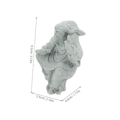 BESPORTBLE Zen Garden Buddha Figurine for Bonsai Decoration Serene Stone Sculpture for Desktop Aquarium Decor Peaceful Ornament Chinese Style