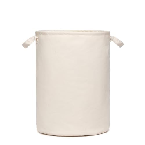 Foldable Storage Bins with Lids Cotton Canvas Rectangular Storage Box Ideal for Organization Lightweight and Durable (13.78 x 17.52) - size: 13.78 x 13.78 x 17.52"