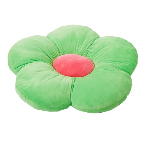 ECR4Kids SoftZone Flower-Shaped Floor Pillow Seat Cushion, 35in, Playroom Decor, Bright Green - color: Bright Green
