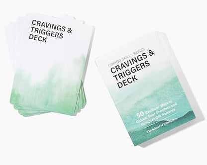 The School of Mindfulness- Mindfulness Coping Skills Series Deck, for Depression and Anxiety, Anger Management, and Cravings and Triggers (Cravings and Triggers)