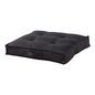 Square Tufted Floor Pillow with Removable Cover, Black, Medium (32") - color: Black, size: Medium (32")