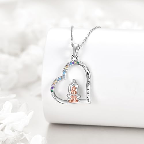 YFN Daughter Gifts from Dad 925 Sterling Silver Daughters Heart Necklace Birthday Christmas - color: Daughter Gifts from Dad