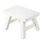 Small Stool Wooden Step Stool Footstool Solid Wood 8 inch for Kids Adults Plant Stand Fishing Stool (White) - color: White