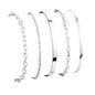 Dainty Gold Bracelet for Women Stack, Thin Bracelets Stackable Set with Bangle Cuff, Box, Herringbone, Paperclip, Figaro, Sparkling Link Chains Waterproof, Simple Jewelry Gifts for Women Non Tarnish - color: style 02-silver