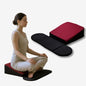 ZenSlope Pro Seat Elevated Meditation Cushion to Lift The Spine with Foldable Wings for Ankles,Premium Quilted Fabric & Carry Case Ideal for Cross-Legged Sitting Maroon