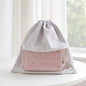 Drawstring Storage Bag, Dust Protection Fabric Organizer, Lightweight Moisture-Resistant Closet Storage Sack (Grey)