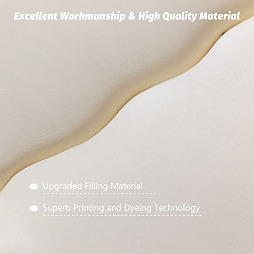 MAXYOYO Japanese Floor Futon Queen Size, Thicken Tatami Mat Sleeping Pad Foldable Roll Up Mattress Trifold Pad Guest Mat, Off White - color: Off White, size: Queen