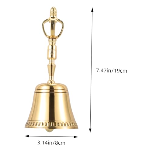 Portable Buddhism Hand Bell Traditional Copper Prayer Bell for Home Decor and Meditation Four-Sided Design for and Feng Shui and Blessings