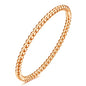 JAJAFOOK 5mm Bead Bracelet, Stainless Steel Simple Bangle, Minimalist Unisex Cuff, Silver Gold Rose Gold Titanium Jewelry - color: Rose Gold