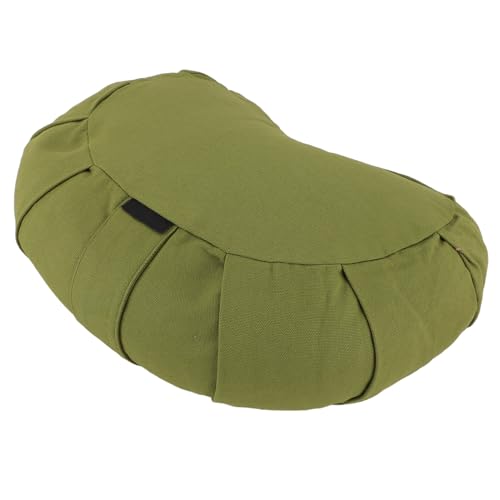 TARSHYRY Meditation Cushion, Meniscus Shaped Design for Proper Feet Support and Pressure Relief with Buckwheat Hulls, for Yoga Meditation Floor Seating Sofa Window Cushion