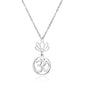 Women OM Necklace Indian Yoga Aum Om Ohm Pendant Necklace Stainless Steel Hindu Meditation Charm Sanskrit Symbol Spiritual Amulet Jewelry for Women Men - color: S-2pcs pendant