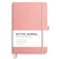RETTACY Dotted Journal Notebook, 192 Pages, A5 Medium Size (5.7'' x 8.3''), Leather Hardcover, 100 GSM Thick Paper, for Journaling, Planning, Tracking (Pink) - color: Pink, style: Dotted