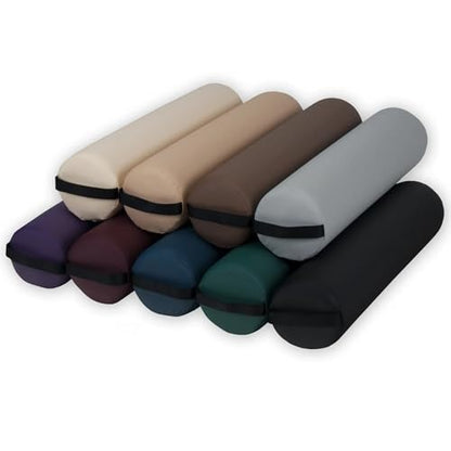 EarthLite Massage Bolster Pillow Full Round – Durable, Easy to Clean 100% PU Upholstery incl. Strap Handle/Professional Quality CFC-Free/Back Pain Relief - color: Teal