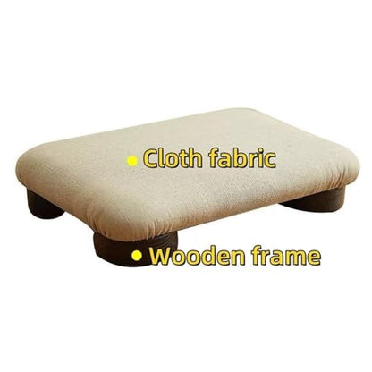 Compact Wooden Low Stool, Comfortable Meditation Chair, Versatile Floor Bench for Sitting, Ideal Footstool for Small Spaces, Perfect for Low Tables and Relaxation (Large) - size: Small