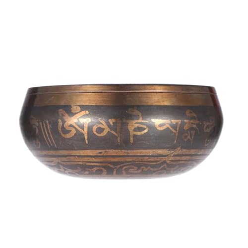 Singing Bowl Handmade Buddha Sound Bowl Bell Metal with Striker Buddhism Meditation Relaxation，D 2.8in