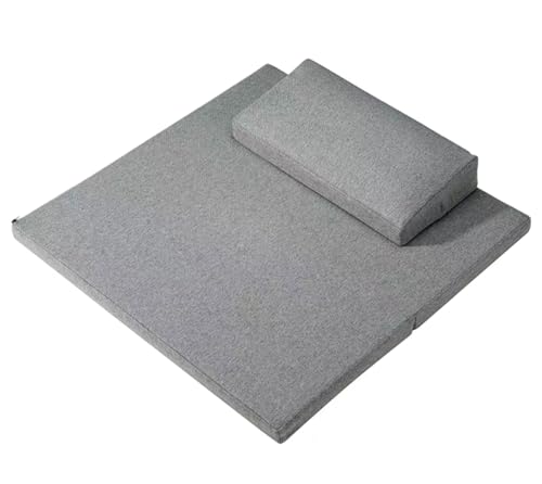 Large and Meditation Cushion,Square Handcrafted Meditation Mat,Portable Foldable Floor Cushion Outdoor Natural Hemp Core Fibre Yoga Cushions(Size:80x80cm(31x31inch),Color:Grey) - color: Gray, size: 80x80cm(31x31inch)