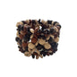 Handmade Wooden Bead Bohemian Elastic Stretch Bracelet Colorful Flower Pattern Design for Women Summer Beach Holiday Jewelry Lightweight - color: brown