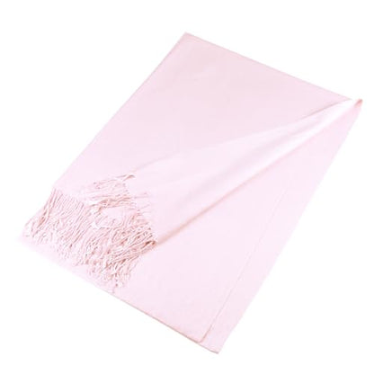 TZ Promise Women Pashmina Shawls and Wraps for Evening Dresses,Soft Large Long Scarf for Wedding,Bride Bridesmaid Gifts - color: Baby Pink