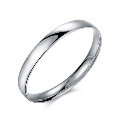 Handmade 925 Sterling Silver Bangle Bracelet Simple Silver/Gold Adjustable Cuff Bangles Durable Stainless Steel bracelet for Men &Women Daily Jewelry Gift for Anniversary Birthday Gift - color: silver 008
