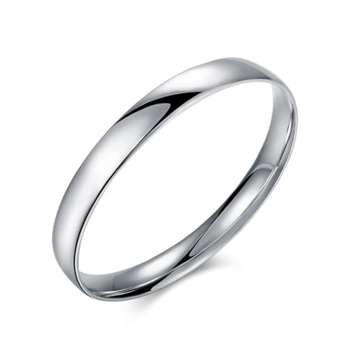 Handmade 925 Sterling Silver Bangle Bracelet Simple Silver/Gold Adjustable Cuff Bangles Durable Stainless Steel bracelet for Men &Women Daily Jewelry Gift for Anniversary Birthday Gift - color: silver 008