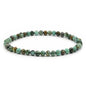 Angelstones Natural Gemstone Small Beaded Stretch Bracelet, 4mm Faceted Round Beads, Crystal Healing Bracelet for Women - color: African Turquoise