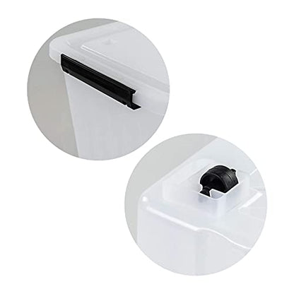30L Plastic Storage Bin, Stackable and Nestable Storage Boxes with Lids and Secure Latching Buckles, Large Storage Container (Clear)