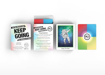 Keep Going | Deck of Cards | Tool for Self-Consiousness w/Questions, Affirmations, Motivational, & Stops Based on Your own Intuition: Trust Your Instincts | LA Visual Reason