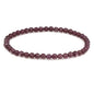 Keleny 4mm Natural Round Beads Gemstones Rock Crystal Stretch Bracelet 7 Inch Unisex - color: Purple Lepidolite Lithium Mica