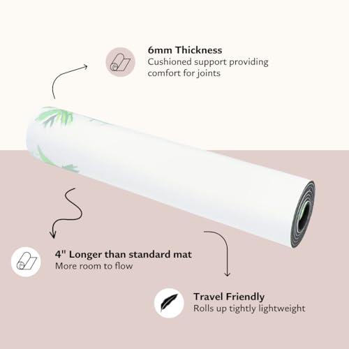 Shakti Warrior TPE Yoga Mat - Artist Designed, Premium eco friendly mats, Non Slip, Non toxic, Great For Regular & Hot Yoga, Pilates and Workouts (72 inch x 24 inch x 6mm thick) - color: Elephant