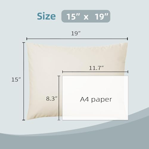 USlixury Organic Buckwheat Pillow for Sleeping with Extra Organic Pillowcase and Hulls, 15"X19" Buckwheat Hull Pillow, Adjustable Height and Firmness, Firm Neck Support for Side Sleepers, Cool, White - size: 15x19 inches