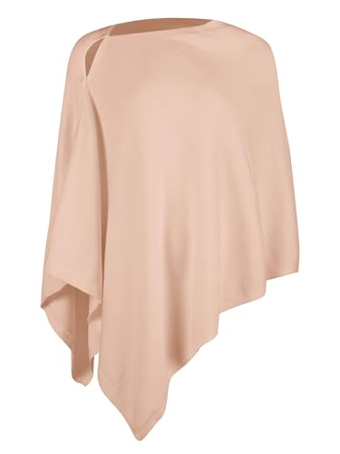 Lacretazhi Women'S Shawl Wraps Poncho Sweater Lightweight Knit Scarf With Buttons Versatile Cape Cardigan Spring Summer Fall - color: Khaki