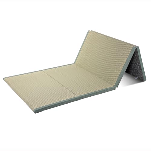 Japanese Tatami Mat, Tatami, Rug, Foldable Mattress, Roll up Rug, Japanese Floor Mattress, Floor Sleeping Japanese Futon Mattress, Meditation Yoga, Zen - size: Green 90×200×3.5cm