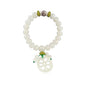 Caiyao White Jade Natural Bodhi Root Lotus bracelet 108 Mala Prayer Mantra Rosary Beads Meditation Lotus Hand String Bracelets Yoga Relieve Stress Anxiety Jewelry for Women Men - style: Lotus Root