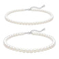 Zeffy Gold Pearl Beaded Bracelet for Women, 14K Gold Plated Jewelry Set With Paperclip Link Chain, Trendy Stack Bracelets - style: 2PCS Pearl Bracelet(4MM&6MM)
