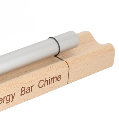 Wood Meditation Chime Bell Premium Aluminum Alloy Cherry Wood Handheld Percussion Instrument for Relaxation Yoga Mindfulness Sound Healing Practices (4096)