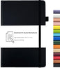 Notebook Journal, College Ruled Notebook Lined A5 160 Pages,Hard Cover Journals for Writing, Notebooks for Work Office School Women Men,5.7 inches x 8.4 inches(Black) - color: Black