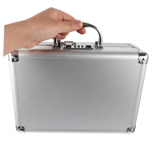 Portable Organizer Case with Password Lock Lightweight Aluminum Storage Briefcase for Outdoor Activities Hiking Camping Fishing and More Durable