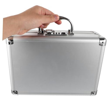 Portable Organizer Case with Password Lock Lightweight Aluminum Storage Briefcase for Outdoor Activities Hiking Camping Fishing and More Durable