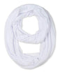 corciova Black Soft Girl Women Infinity Wrap Scarf Stretchy Jersey Knit Sleep Head Circle Scarf Continuous Loop Light Weight - color: 106 White