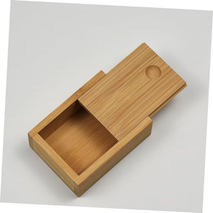 Veemoon 1pc Bamboo Storage Box for Jewelry and Makeup Chic Decorative Organizer Lids Versatile Storage for Bedroom Bathroom and Living Room and Practical Design