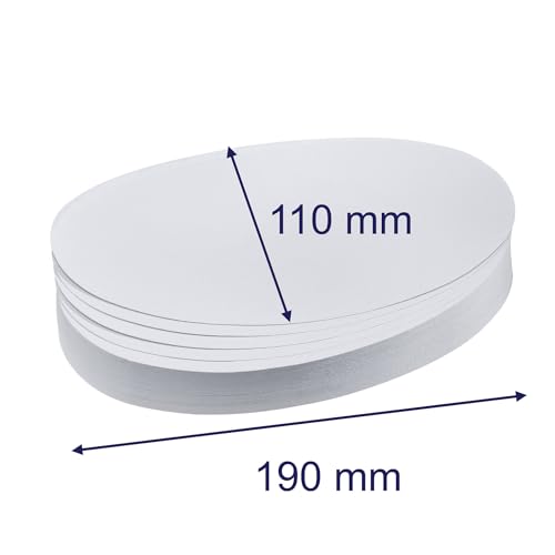 Franken UMZ 1119 04 Prompt Cards Oval 11 x 19 cm 130 GSM Pack of 500 Yellow 500 Stück Light Blue - color: Light Blue, size: 500 Stück