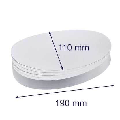 Franken UMZ 1119 04 Prompt Cards Oval 11 x 19 cm 130 GSM Pack of 500 Yellow 500 Stück Light Blue - color: Light Blue, size: 500 Stück