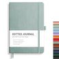 RETTACY Dotted Journal Notebook, 192 Pages, A5 Medium Size (5.7'' x 8.3''), Leather Hardcover, 100 GSM Thick Paper, for Journaling, Planning, Tracking (Blue-gray) - color: Blue-gray, style: Dotted