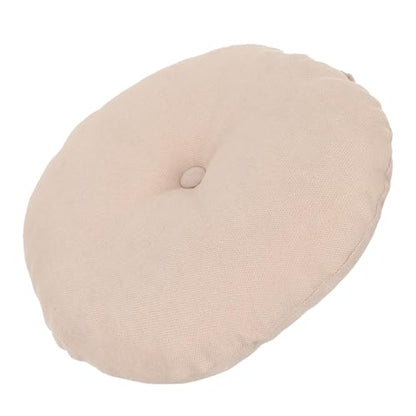 Kichvoe Meditation Floor Cushion Small Natural Linen Seat Pillow for Yoga and Sitting on Floor, Comfortable Tatami Zabuton Cushion for Home and Living Room Seating