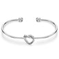 PAVOI 14K Gold Plated Forever Love Knot Infinity Bangle Bracelets for Women | Gold Bangle Bracelet for Women - color: White Gold