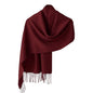 TwoYek Womens Scarf Pashmina Shawls and Wraps for Evening Dress Wedding Bridesmaid Gift - color: Burgundy