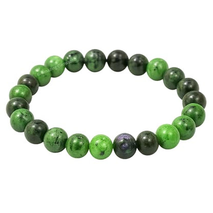 Amazing Gemstone Crystal Bracelet for Women Men's Gifts - Protection Healing Crystal Bracelet - 8mm Gemstone Beaded Stretchable Bracelet Pulseras Para Hombres Mujer Stocking Stuffers Mothers Day Gift (Ruby Zoisite) - color: Ruby Zoisite