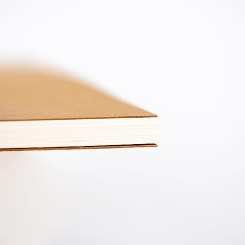 10 inch x 7.5 inch, 100GSM, Blank Spiral Notebook, 1-Pack, Soft Cover, Sketch book, 120 Pages / 60 Sheets, (Brown)